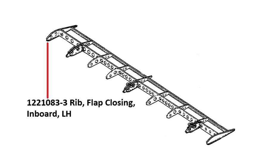1221083-3 RIB, FLAP CLOSING, INBD, LH - 10347 | Aviators Market